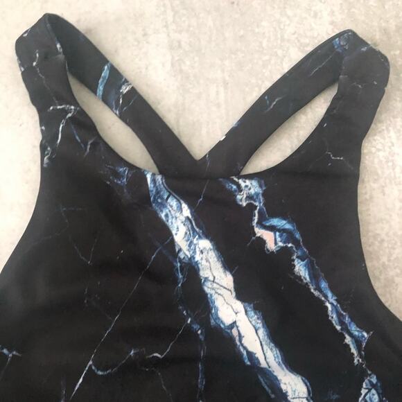 Strut This The Presley Sports Bra Navy Blue Marble NEW - Picture 3 of 8